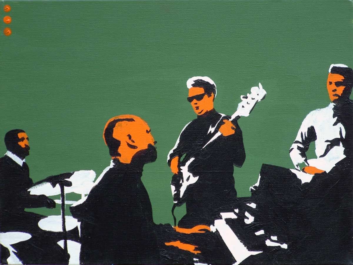 Pop art booker t & the mgs on green